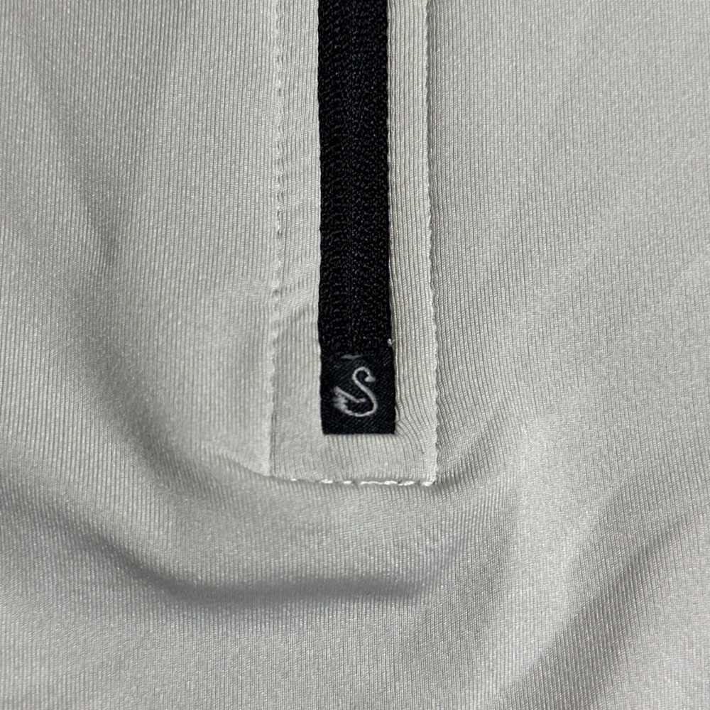Swannies Golf Co Men's Medium 1/4 Zip Pullover Light Gray Performance Athleisure - Picture 3 of 7